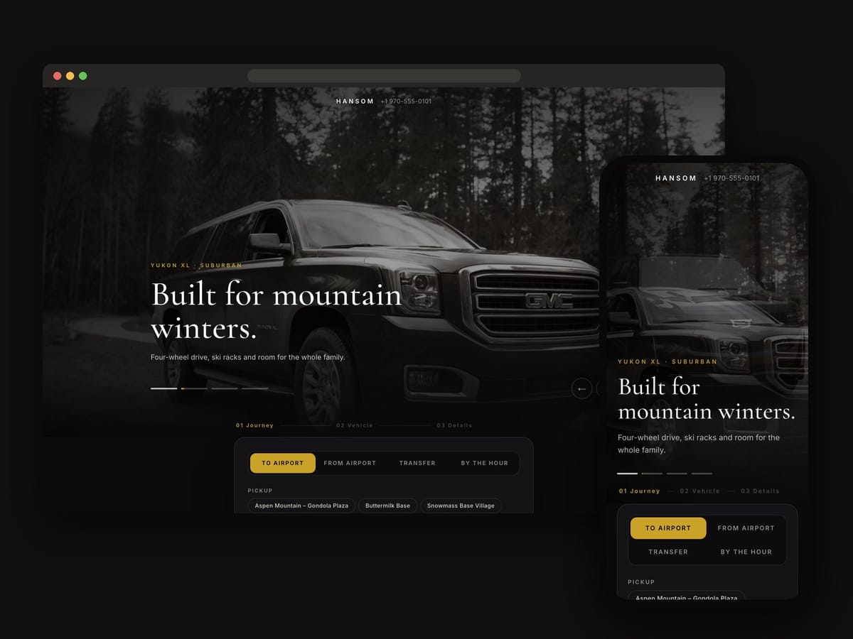 Hansom booking platform for chauffeur companies